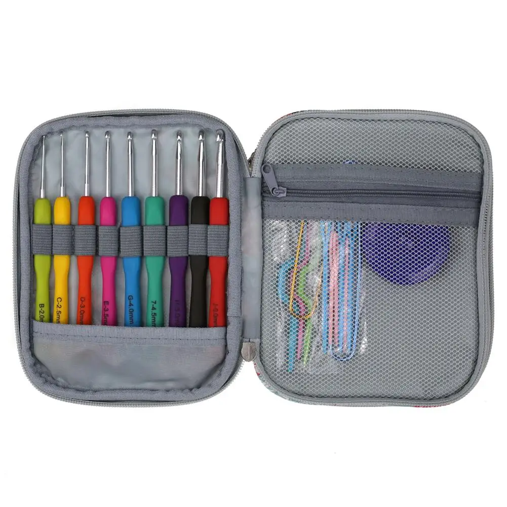 

DIY Crochet Hooks Set Knitting Needle Kit with Ergonomic Handles for Extreme Comfort for Arthritic Hands Smooth Knitting Needles