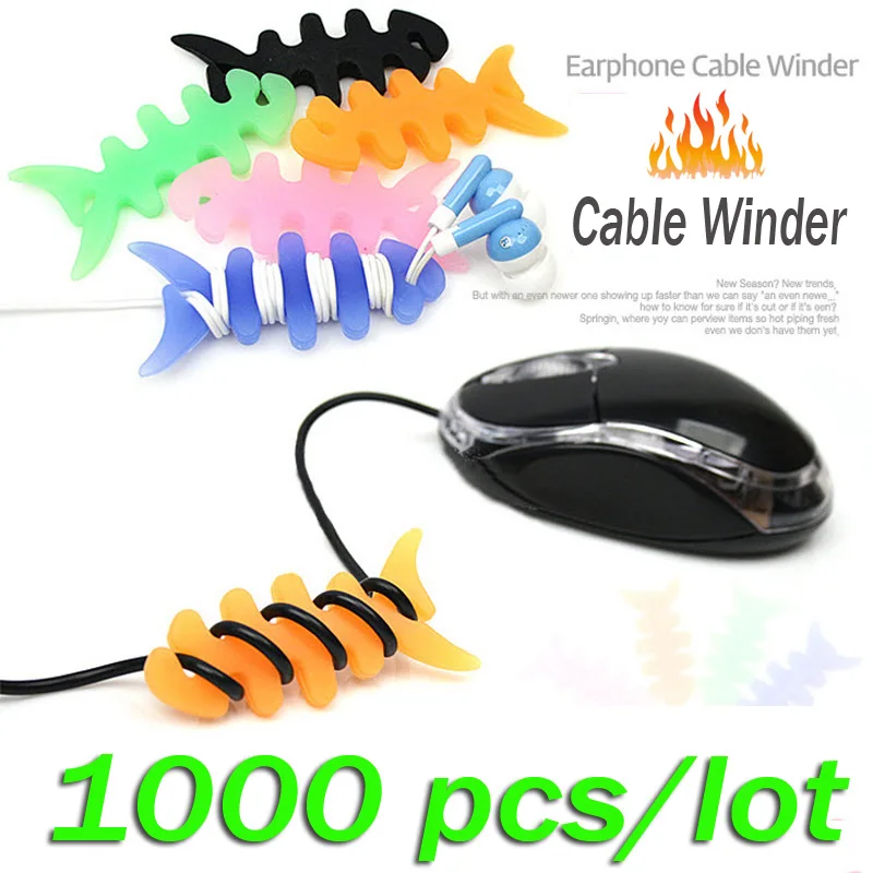 

1000pcs/lot New Headphone Earphone Accessories Mix Color fishbone Protector Data Line Cord Protector Protective for mp3/4/5 Sony