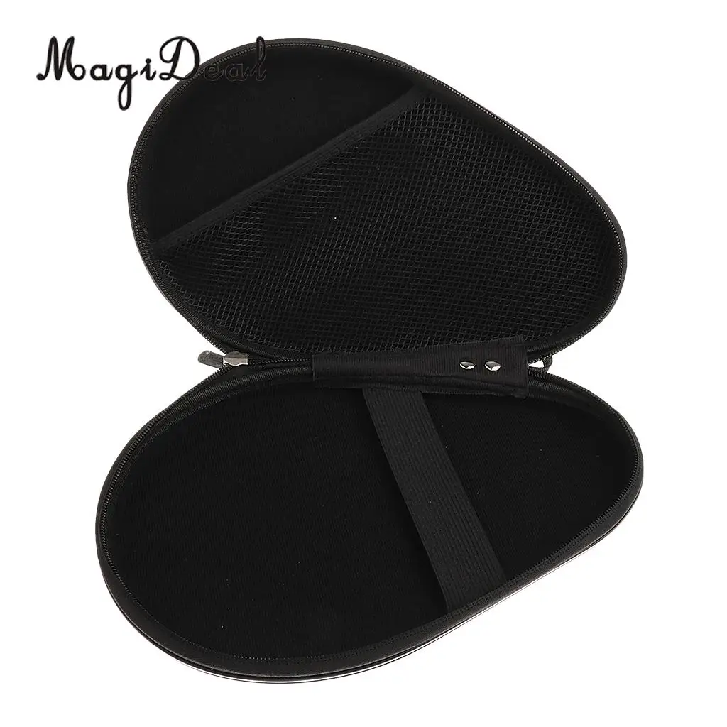 MagiDeal Waterproof Table Tennis Paddle Bat Hard Case Cover + 6Pcs 3 Star Ping Pong Balls + 10Pcs Bat Sponge Protect Edge Tape 