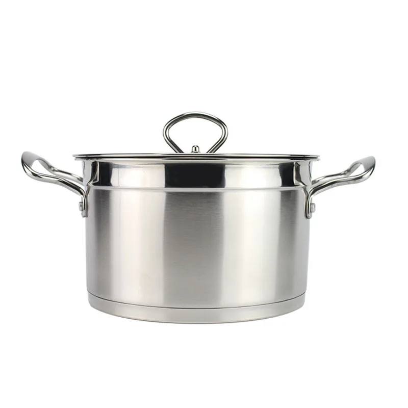 

1pcs 14/16cm Steel Soup Pot Kitchen Cookware For Induction Cooking Hot Pot Cookers Party Stock Pot Chinese Stainless