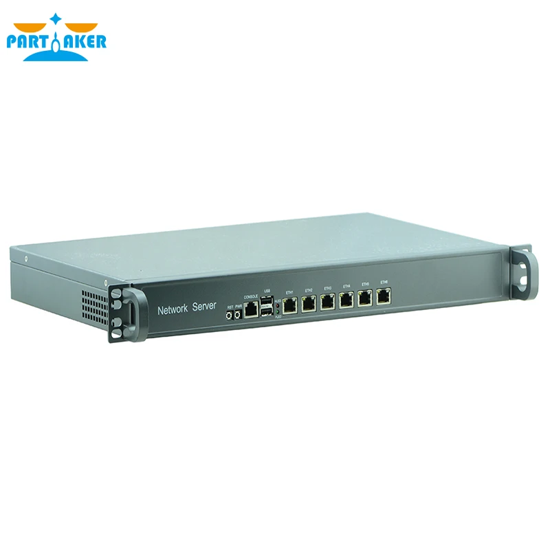 Partaker F4 Intel Celeron 3855U pfsense сетевой экран дешевый мини-серверный компьютер с 6 портом intel 1000M LAN