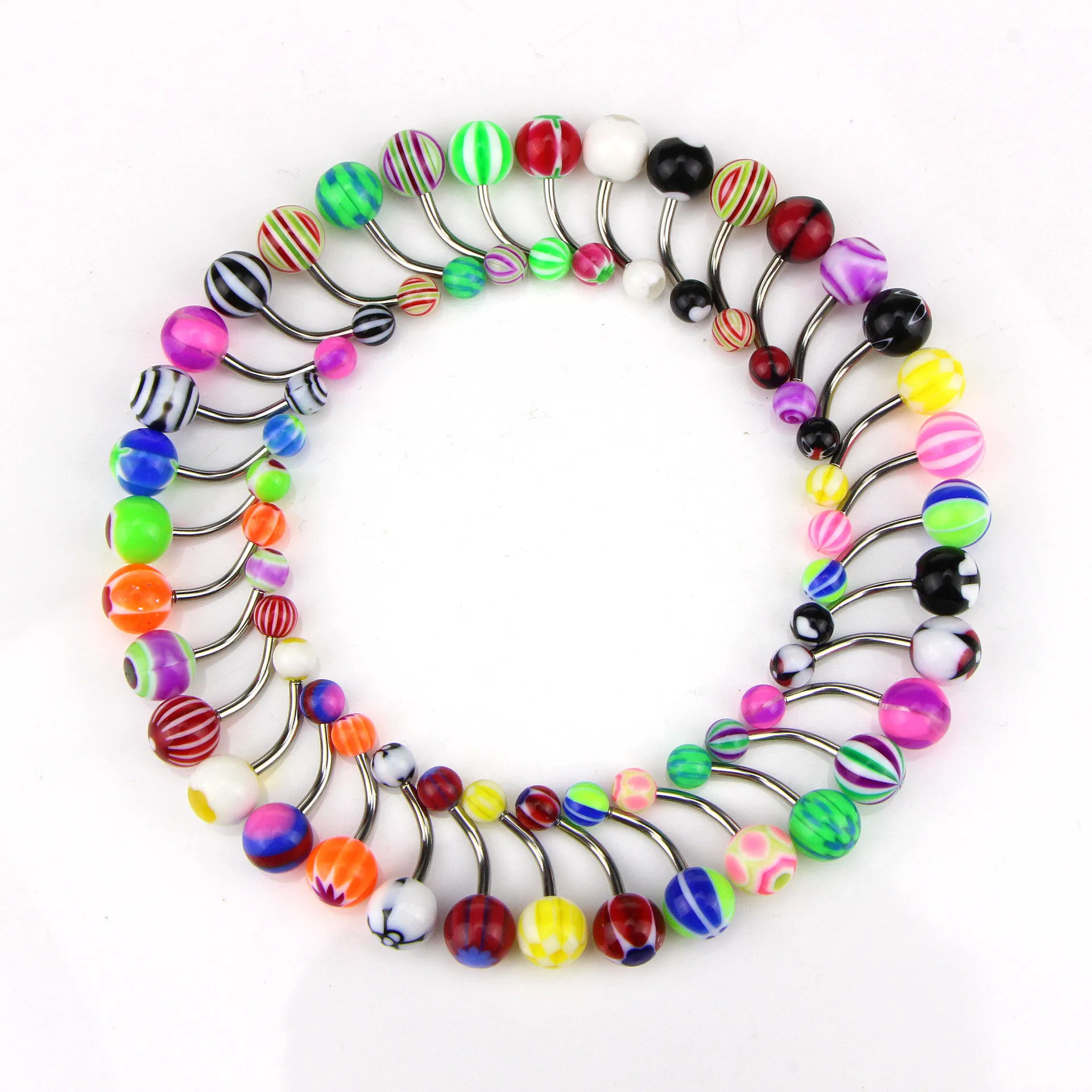 Новое акриловое кольцо для пупка из нержавеющей стали Пряжка пупка| |