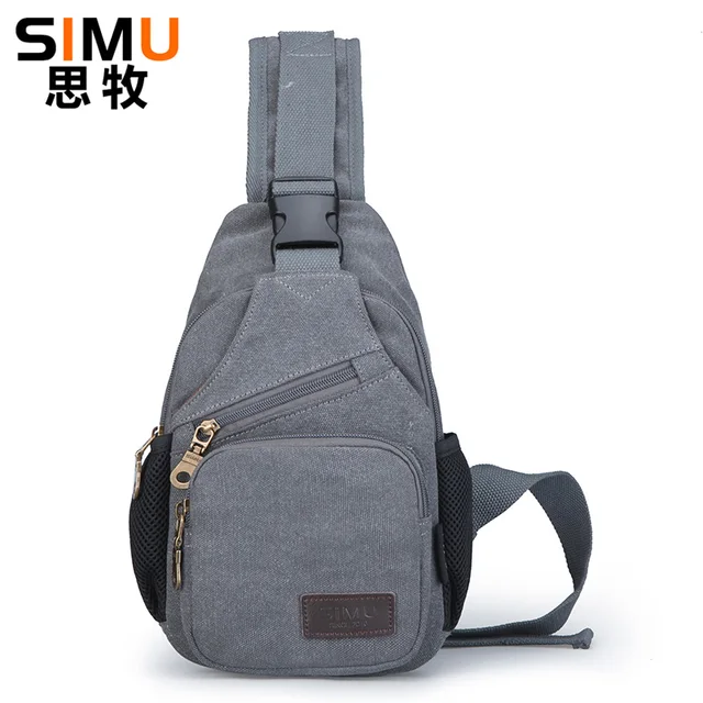 Simu Chest Bag Canvas Men Female Sling Large Capacity Handbag Simu Chest Bag Canvas Men Female Sling Large Capacity Handbag 2017 Hot Ing Crossbody