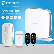Big Discount Wireless GSM Wifi Alarm system Home Security Alarm system Communication by Wi Fi and