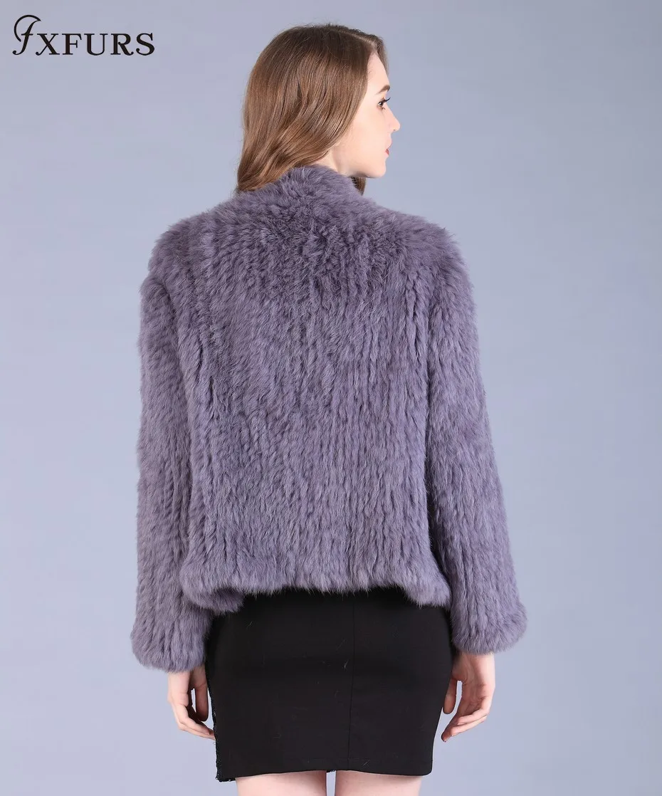 Шуба из 2020 натурального кроличьего меха FXFURS модные куртки зимняя теплая шуба