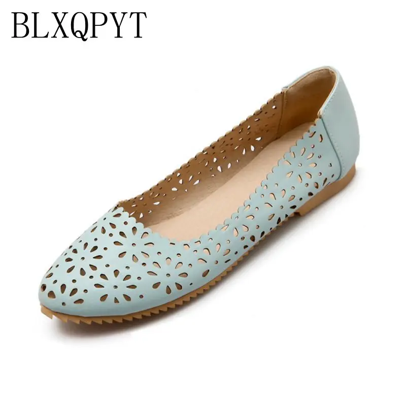 

2017 Real Sale Plus Large Size 34-47 Women's Fashion Shoes Woman Flats Spring Female Ballet Metal Round Toe Solid Casual 8-13