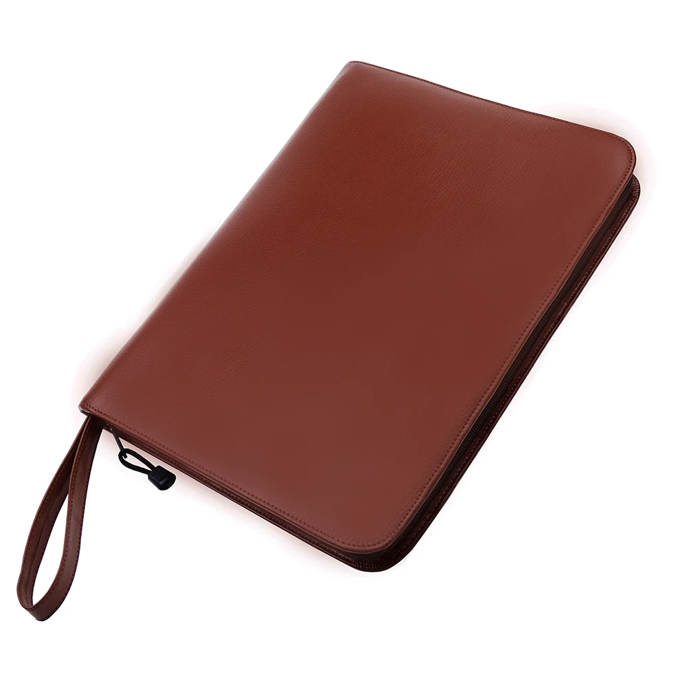 

Real Leather Pencil Case Cowhide Coffee Pen Holder Bag for 46 Fountain Pen / Rollerball Pen,Fit Pens In Various Size Office Gift