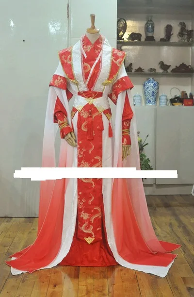 

Red White Strawberry Couple Wedding Costume or Photograohy Suit Cosplay Costume Hanfu Stage Peformance Costume