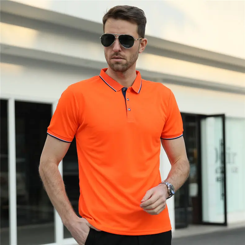 Brand Polo Shirts Men Summer Fast Dry Couple Short Polos Male Men Women Top Tee Contrast Color Collar New Fitted Size S-4XL