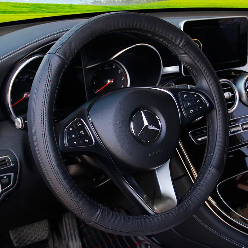 

2019 News Leather Car Steering Covers Case for Mercedes Benz B180 B200 2015-2017 C180 C200 2017