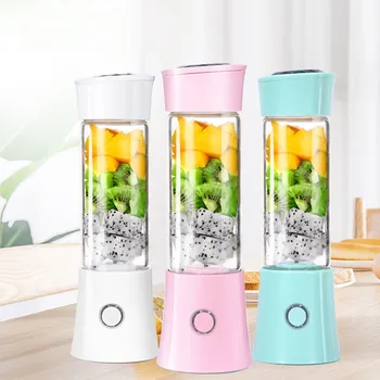 

Portable Electric Juicer Juice Cup Multi-functional Mixer USB Charging ABS Food Grade Glass Material Stainless Steel Cutter Head