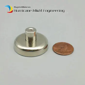 

6-200pcs Mounting Magnet Dia. 32mm and 36mm Magnetic Pots with Female Thread Neodymium Permanent Holding Fishing Magnet