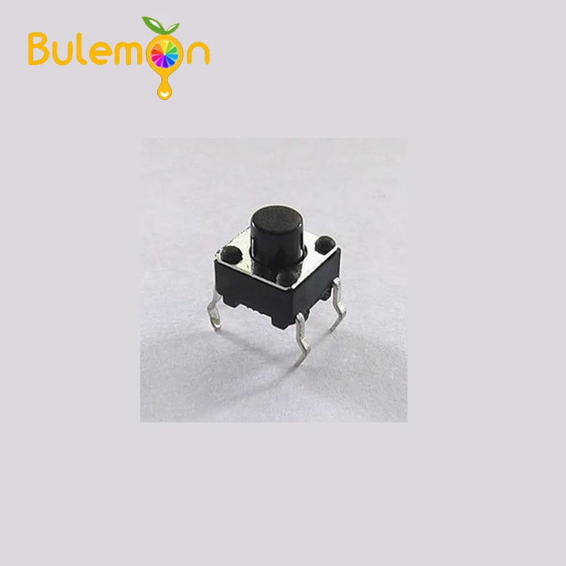 100 шт. 6X6X6MM переключатель Tact кнопочный 12 В медный 4-контактный DIP