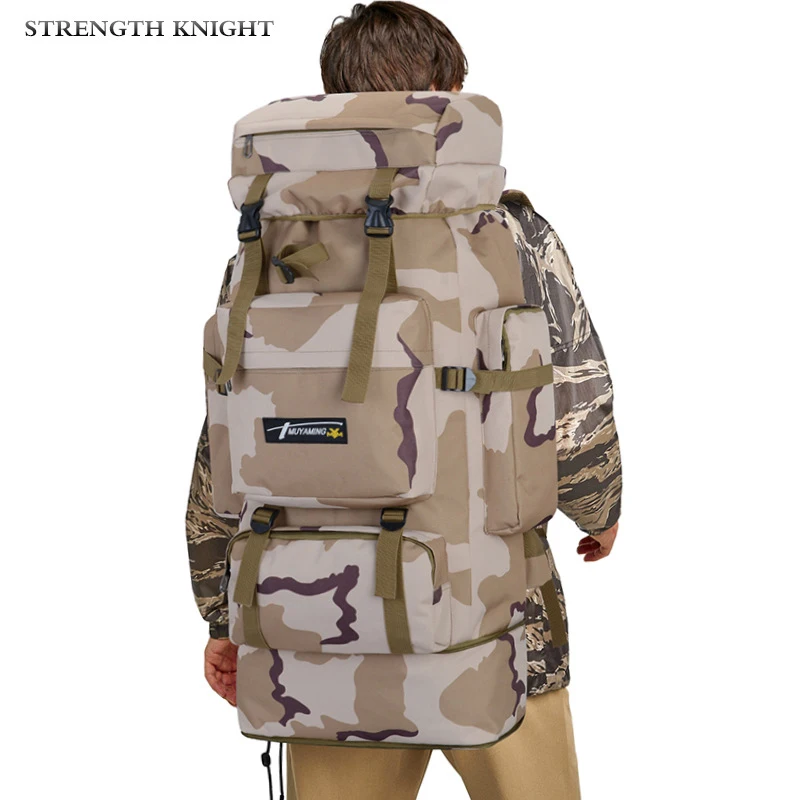  85L Large Capacity Backpack Nylon Waterproof Military Camouflage Molle Army Bag Men Backpack Rucksa