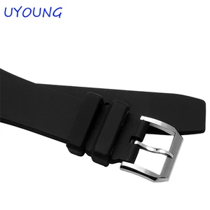 Image 4 - Chất lượng Silicone Watchband 26*16 mét Đồng Hồ Màu Đen phụ kiện Cho IW378203 IW354807 Dây Đeo