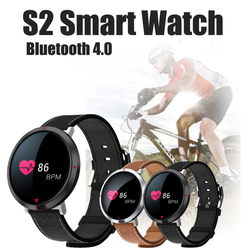 

Smart Watch Blood Pressure Heart Rate Monitor Watches Bluetooth 4.0 Multi-Language Fitness Tracker Wristwatch for Android iOS