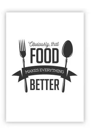 Food Quote Canvas Art Print Poster, Wall Pictures for Home Decoration