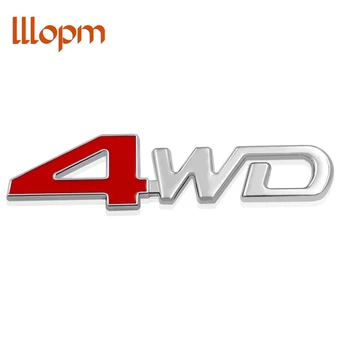 

Car Tail Rear Side Metal 4x4 RC Car 4WD Sticker 3D Chrome Badge Car Emblem Badge Decal Auto Decor Styling 4WD Red for SUV Trunk