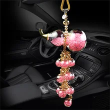 Автомобильный кулон с зеркалом заднего вида, Высококачественная Хрустальная тыква, украшения для автомобиля, украшение для интерьера автомобиля, безопасный подарок