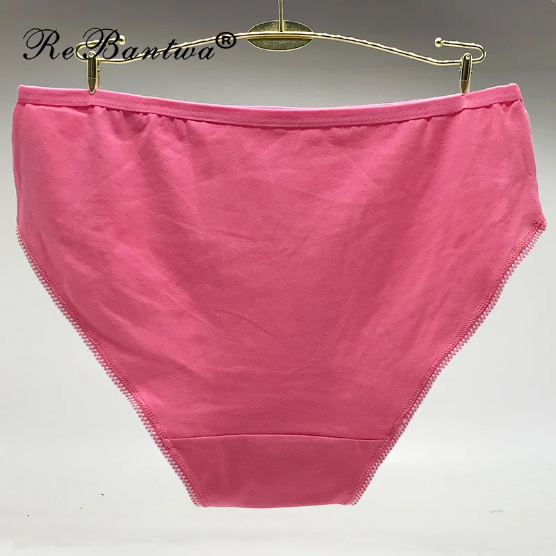 Rebantwa 5 шт./лот Большие размеры 2XL/3XL/4XL дамское хлопковое нижнее белье женские