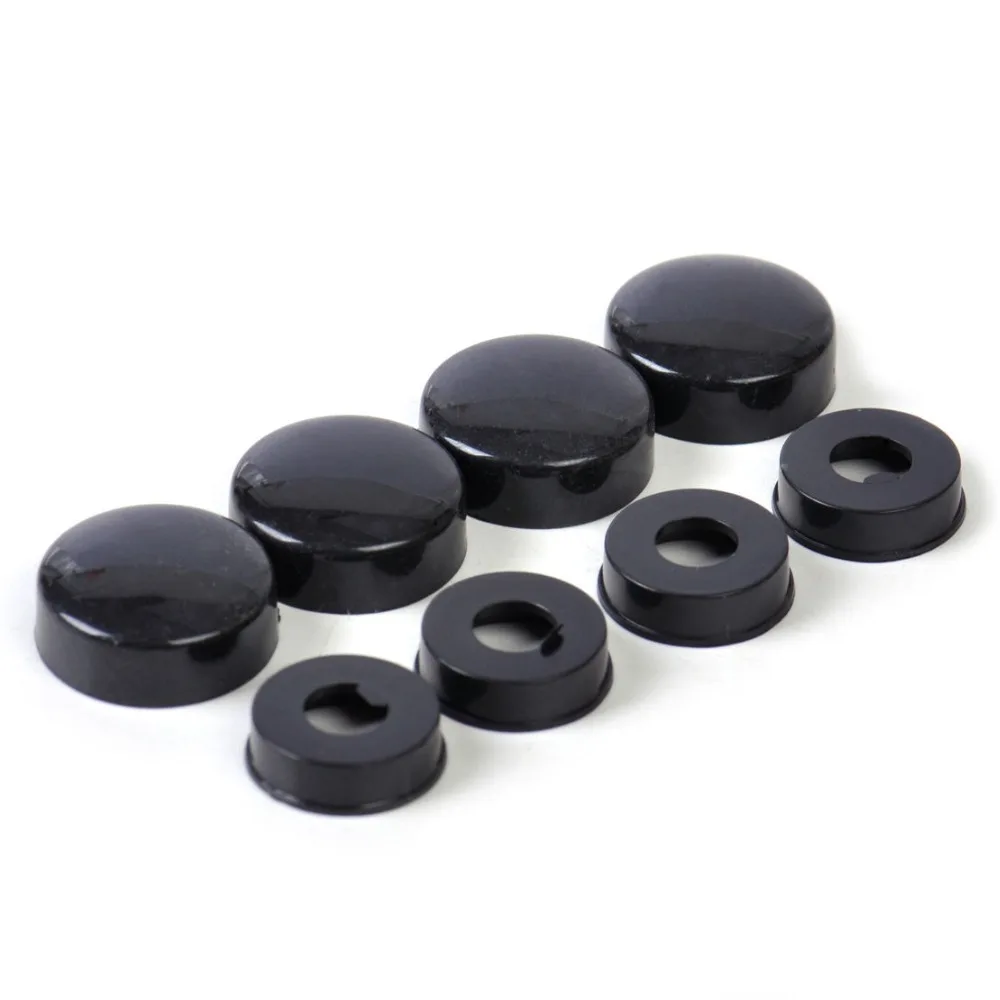 4pcs Black Car Truck Security Screw Cap Bolt Cover Set License Plate