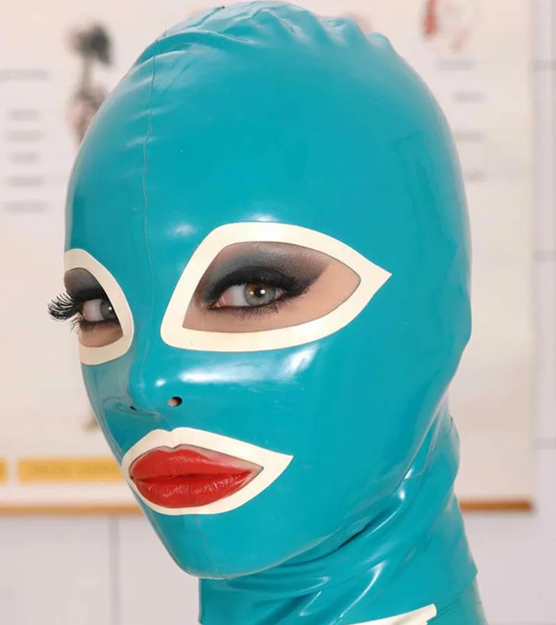 Анатомическая латексная маска черный резиновый Фетиш латексные капюшоны и маски с носом комбинезон костюм презерватив Резина Индивидуальные