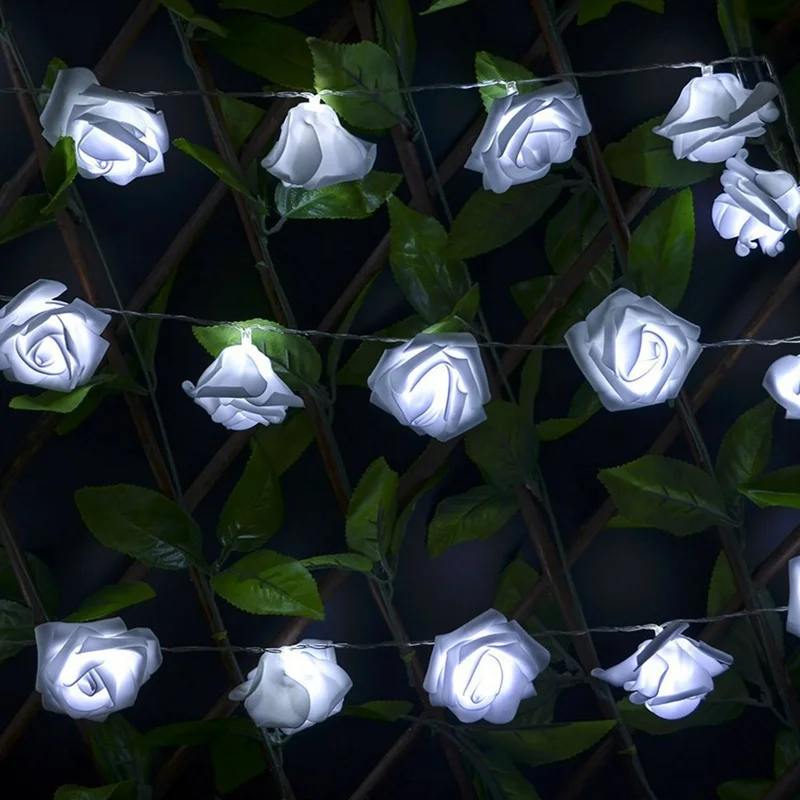 

Rose LED String Lights Battery Wedding Birthday Decoration Lightings Rose Events Parties 1.2M 10 LED LED Guirlande Lumineuse