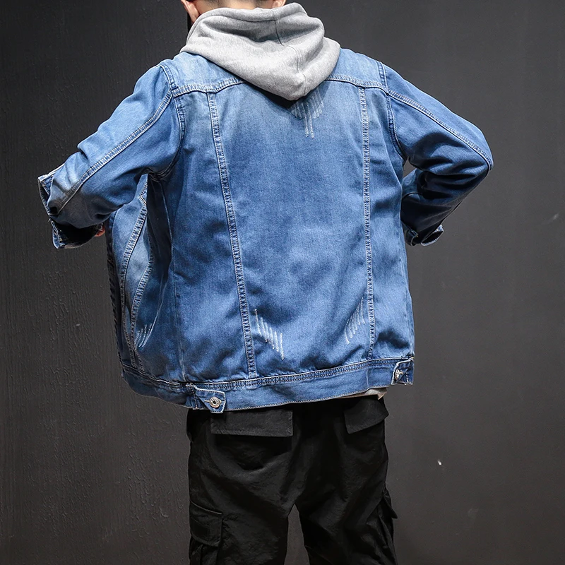 Kopen Solid Casual Slim Heren Denim Jasje Plus Size 5XL Bomberjack Mannen Hoge Kwaliteit Cowboy mannen Jean Jasje Chaqueta hombre