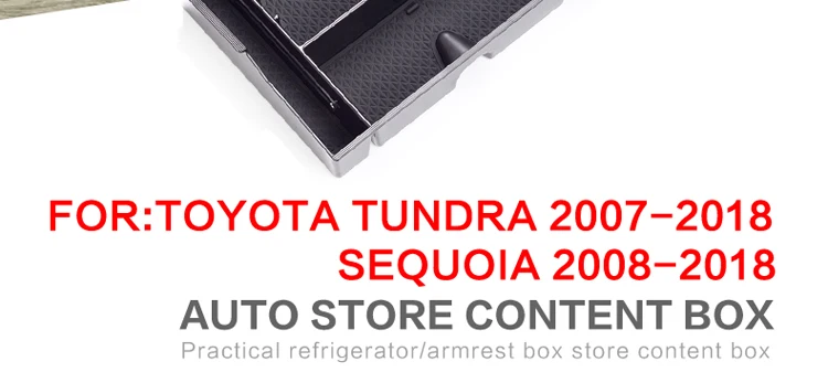 Автомобильный центральный подлокотник коробка для Toyota Tundra 2007- Sequoia(2008-18) солнцезащитные очки для хранения монет центральной консоли Органайзер лоток