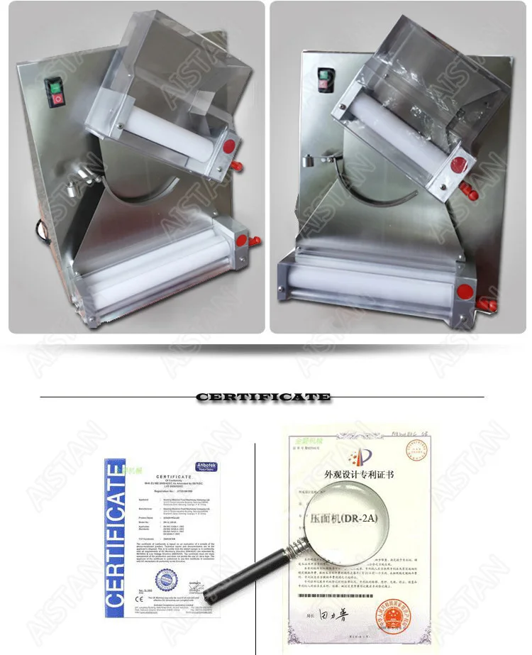DR2A electric commercial stainless steel pizza dough roller/dough sheeter machine/dough press machine DR2A electric commercial stainless steel pizza dough roller/dough sheeter machine/dough press machine