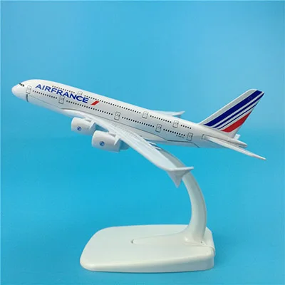 16 см 1:400 масштаб самолет Airbus A340 A380 Boeing B777 B747 модель самолета W базовый сплав самолет коллекционная игрушка дисплей - Цвет: Air France