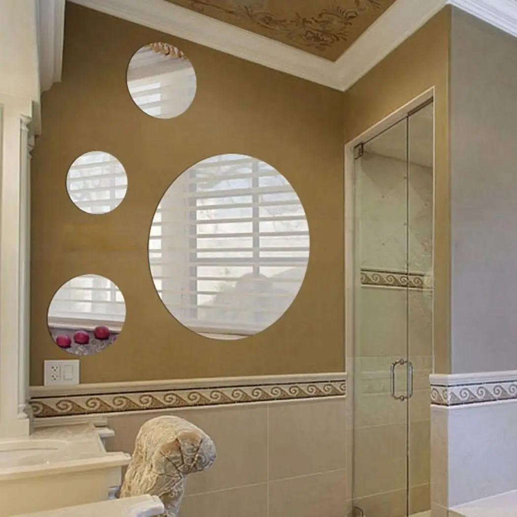 

Art Stickers Modern Mirror DIY Round Shape Decoration Room Home New Wall 3D