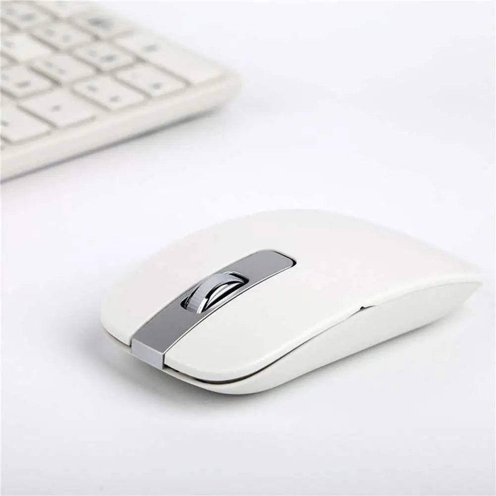 Goedkoop Modern Design Zuiver Wit Ultra Dunne Ontwerp 2.4 GHz Wireless Keyboard + Cover + Muis Kit voor Desktop Laptop PC computer APE