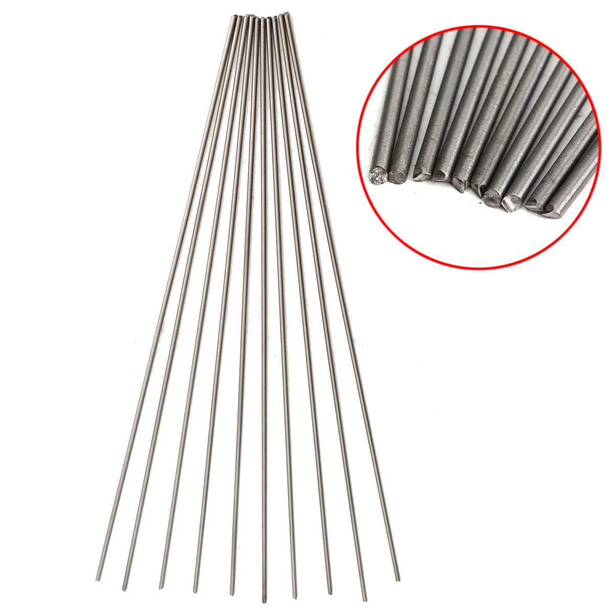 10pcs/set New 2mm Diameter Titanium 6al-4v Round Bar Ti Gr.5 Welding Grade 5 Rods 250mm