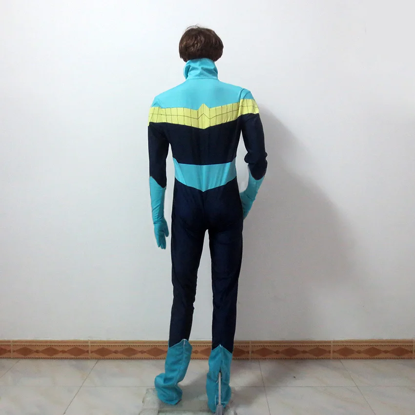 Young Justice Nightwing отбрасывающая версия Косплей Костюм член Грейсон комбинезон индивидуальный заказ