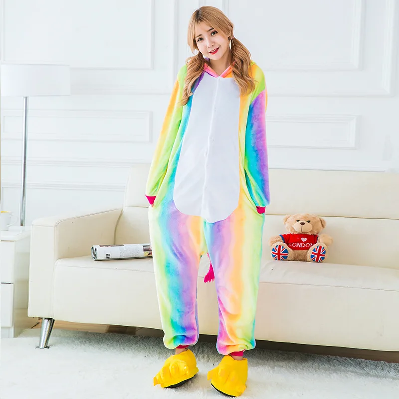 Family animal pajamas unicorn unicornio unicorno eenhoorn licorne matching clothes kigurumi onesie couple party kid women pijama