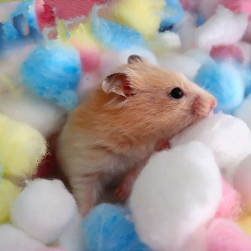 Творческий полезные красочные зимние утепленная одежда ватный шарик милый клетка дом наполнитель для хомяк крыса мышь малый животные
