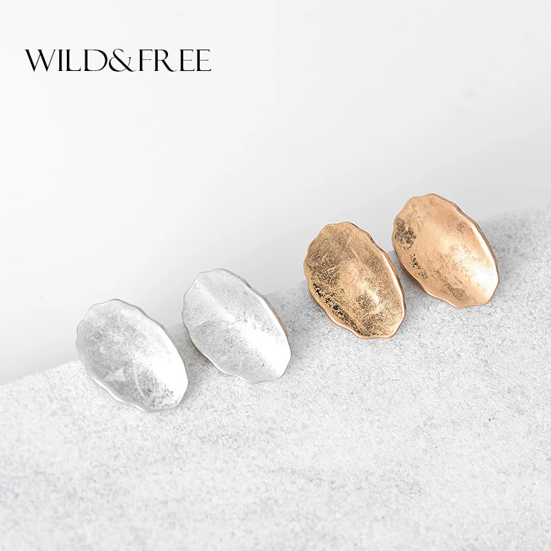 Женские винтажные геометрические серьги-гвоздики, модные серьги-гвоздики из цинкового сплава, античный золотой серебряный цвет, простые серьги-гвоздики, ювелирное изделие, женский подарок