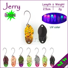 Jerry 2g micro fishing spoon lake trout lures spinner bait ultralight light fishing lures