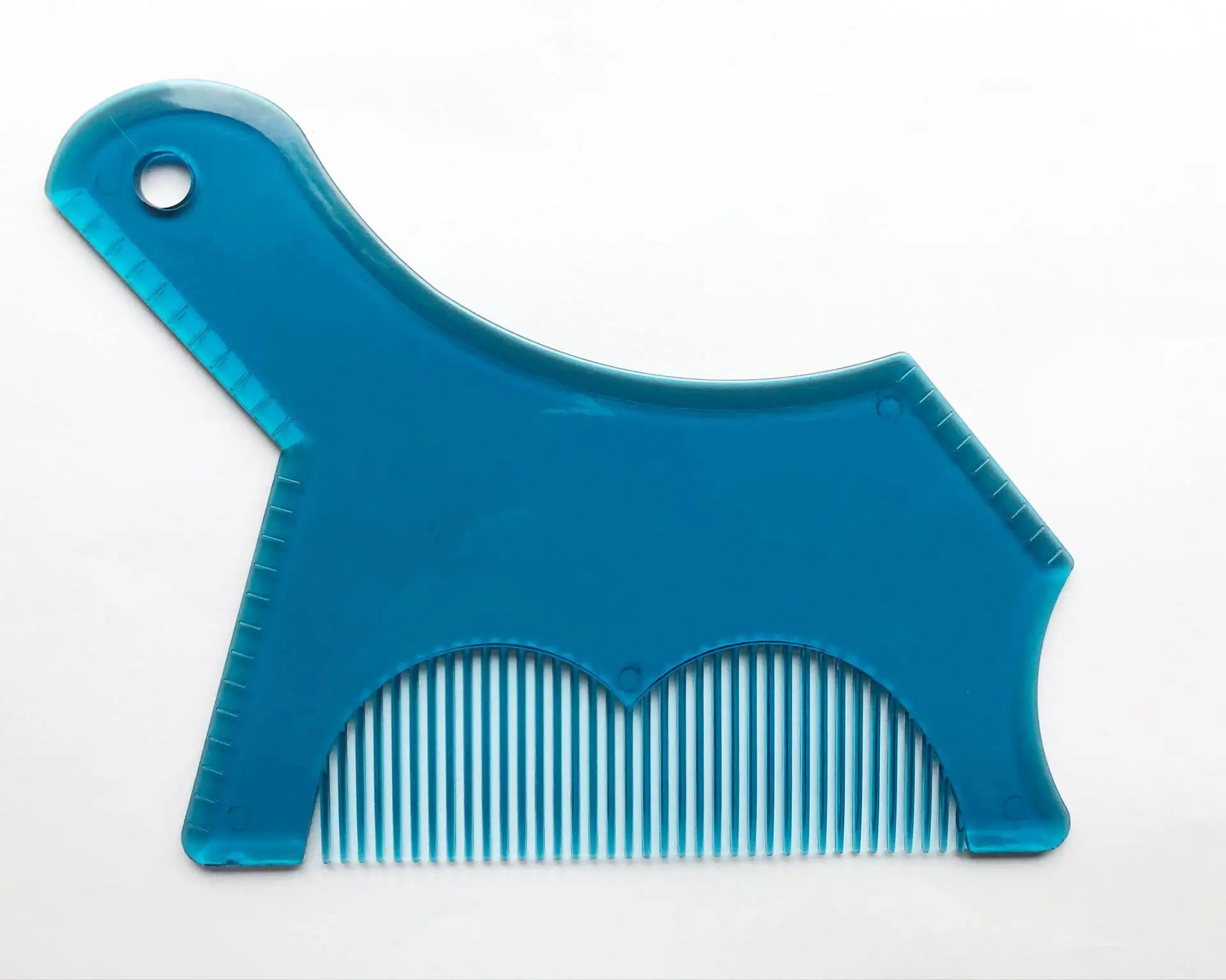 Инновационный дизайн инструмент для придания формы бороде инструмент для подравнивания формы шаблон руководство для бритья или трафарет с полноразмерным гребнем для линейки - Цвет: Blue