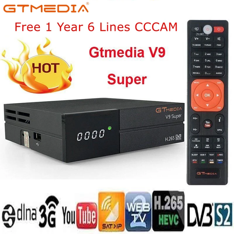 Новый V9 Super HD 1080 P DVB-S2 H.265 Высокое разрешение цифровой радиоприемник спутниковой связи, цифровое телевизионное вещание S2 рецепторов