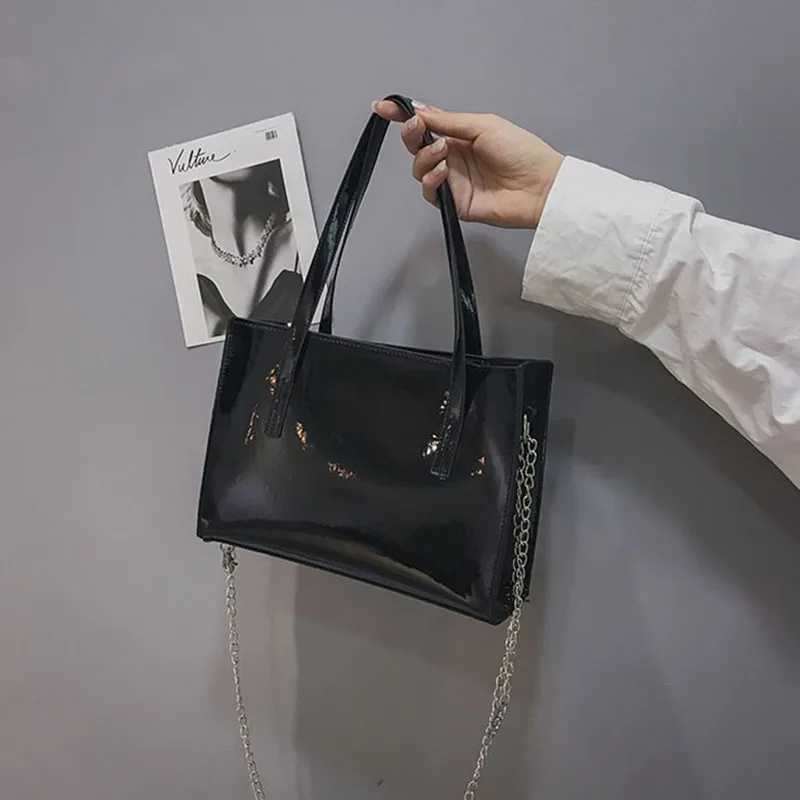 Для женщин сумка PU большие сумки Сумки цепи Crossbody для модные Корейский стиль