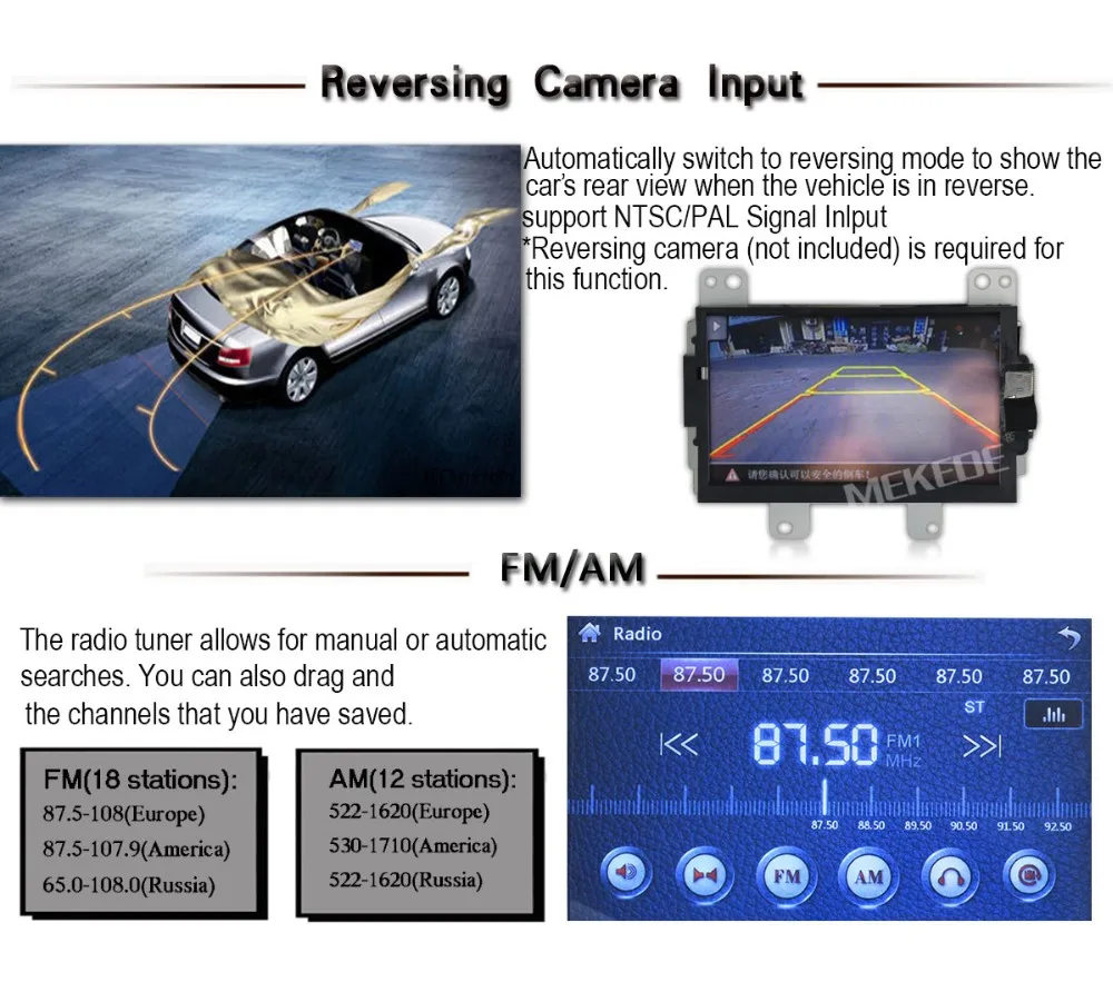 Top MEKEDE with Russian menu Car radio player for Geely GC5 with  Multi-Media bluetooth 10EQ band GPS navi free 16GB map 21