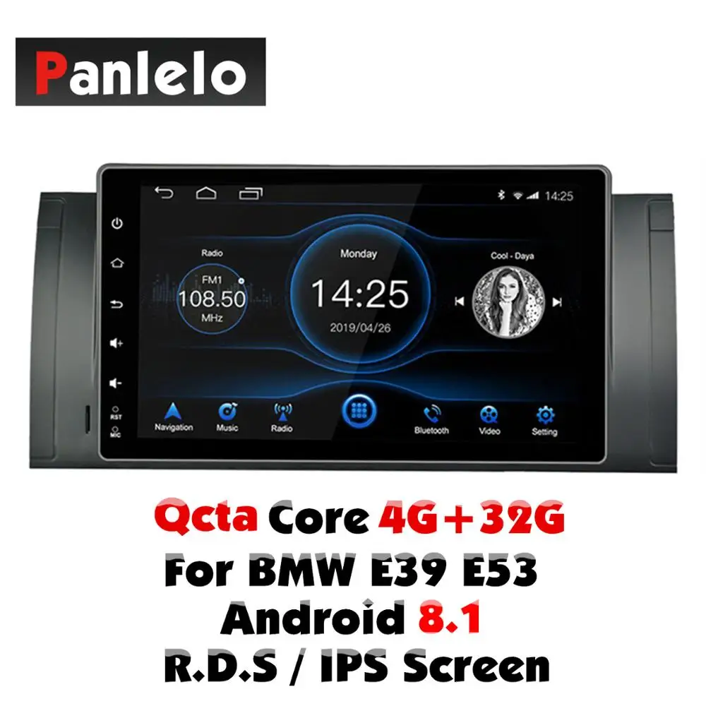 Qcta Core Android 8 1 GPS-навигация для BMW X5 E39 E53 M5 4 Гб ОЗУ 32 ПЗУ аудио радио с IPS экраном