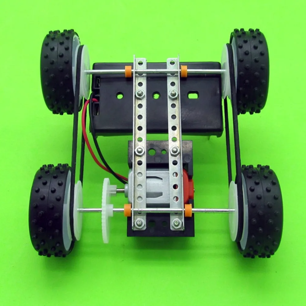 DIY 4WD Car Chassis Science Educational Toy Model Buidling Kit Set