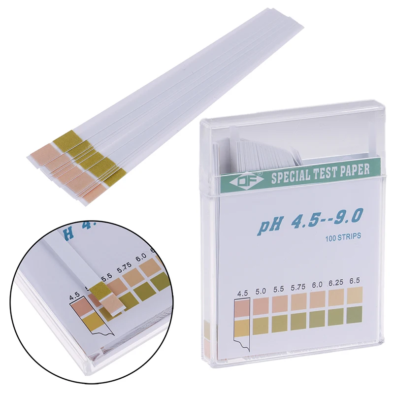 

100pcs PH Test Meter Strips Litmus Paper PH4.5-9.0 Alkaline Acid Test Paper for Water Saliva Urine Testing