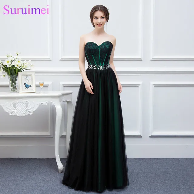 emerald green color gown