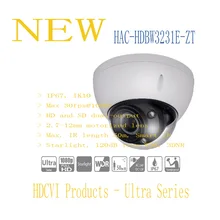DAHUA 2016 NEW Product CCTV Security Camera 2MP Full HD Starlight HDCVI IR Dome Camera IP67 IK10 without Logo HAC-HDBW3231E-ZT