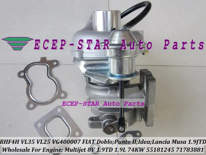 RHF4H VL35 VL25 VG400007 55181245 71783881 Turbo Turbocharger For FIAT Doblo Punto II Idea Lancia Musa 1.9 JTD 1.9L Multijet 8V 1.9TD 74KW (4)