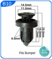 CNIKESIN 50 PCS B67 8 мм отверстие нейлон автомобиля застежка-молния Тип щит фиксаторы заклепки бампера зажимы автомобильного крыла для Toyota Ford